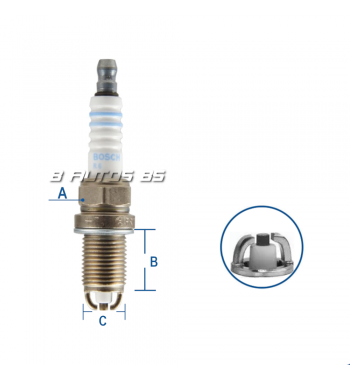 Bujia Bosch Flr8ldcu Doble Electrodo Cehvrolet/renault