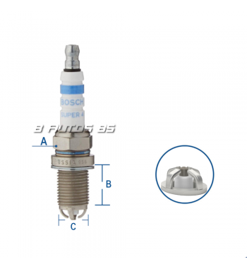 Bujia Bosch Fr78x 4 Electrodos Renault/seat/wolks Wagen