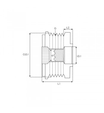 Polea Alternador Renault Clio Logan Megane Scenic 28633