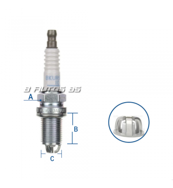 Bujia Ngk Bkur5etc-10 3 Electrodos Volkswagen
