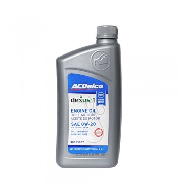 Aceite Ac-Delco Full Sintético Sae 0w20 Api Sp 946 Ml.