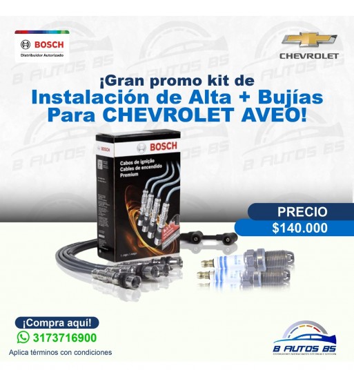 Kit Instalacion Alta y Bujias Chevrolet Aveo
