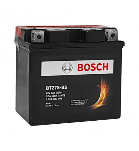 Bateria De Moto Bosch Btz7s-bs 12v 6ah