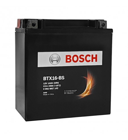 Bateria De Moto Bosch Btx16-bs 12v 14ah