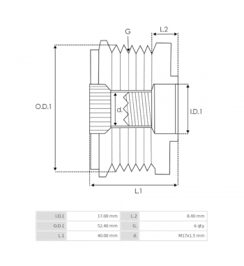 Polea Alternador Subaru Forester, Impreza