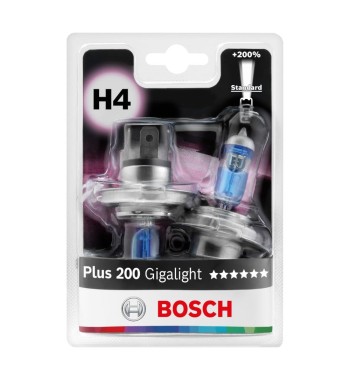 Bombillos Bosch H4 X2 Plus 200%+luz 12v 60/55w