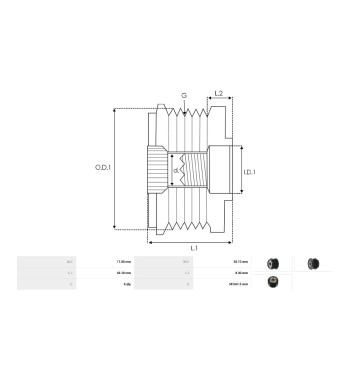 Polea Alternador Dodge Caravan