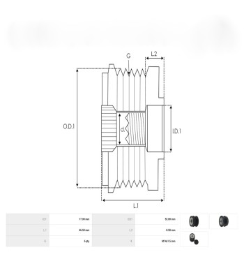 Polea Alternador Jeep Wrangler