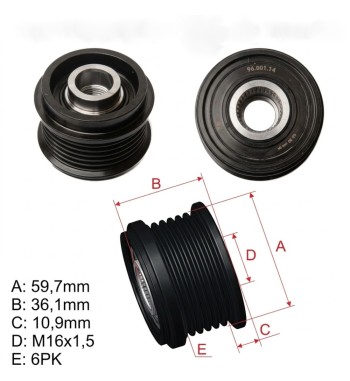 Polea Alternador Mercedes Benz