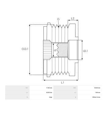 Polea Alternador Chevrolet Colorado