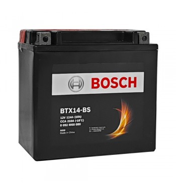 Bateria De Moto Bosch Btx14-bs 12v 12ah YTX14